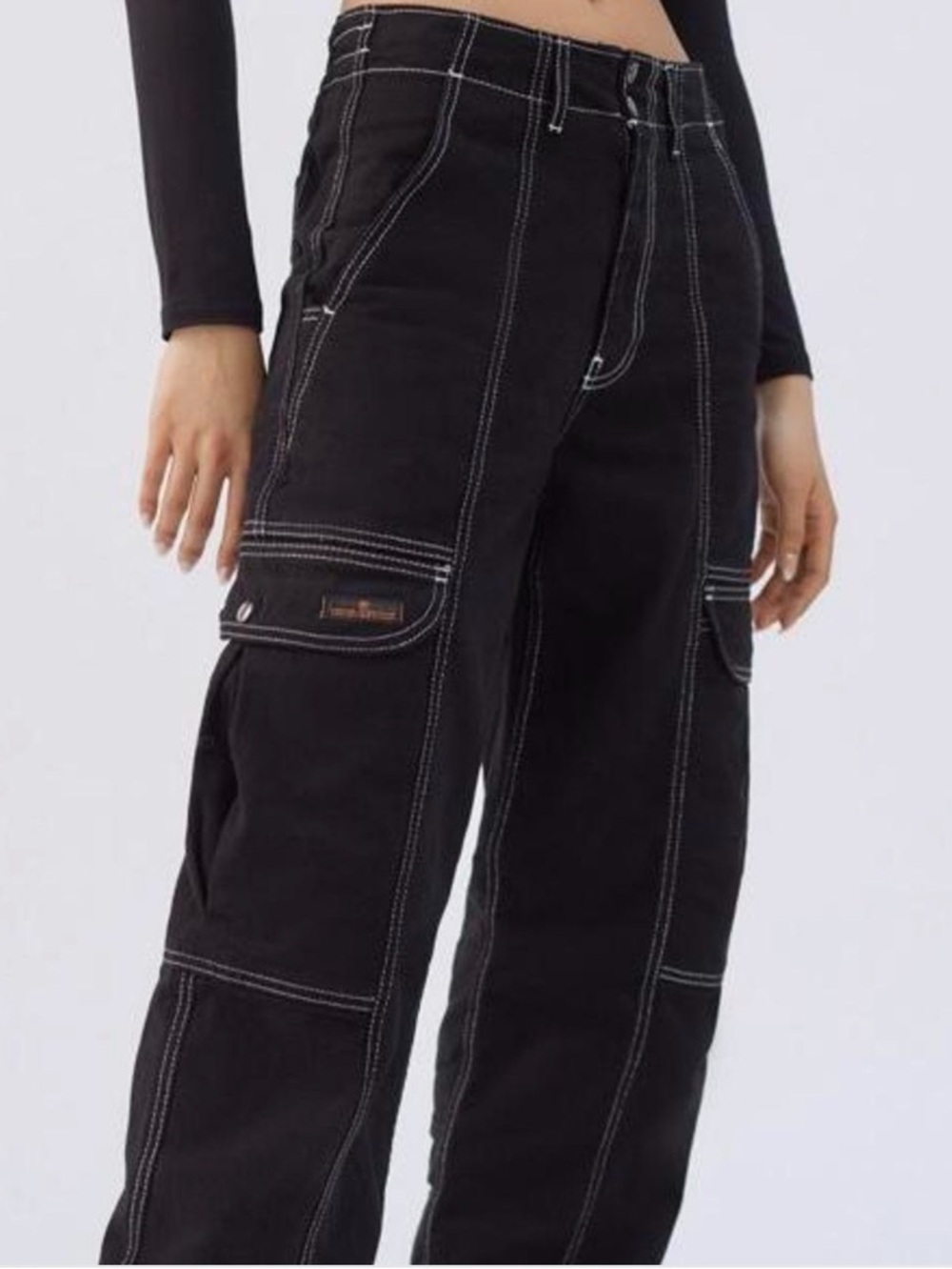 BDG Black Cargo Workwear jeans  with Contrast Stitching